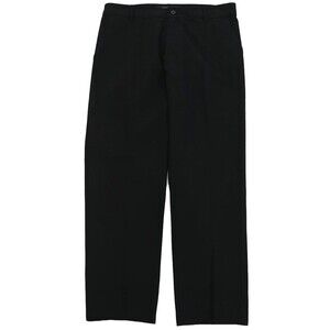 Noon Goons Pants Men XL Black Regular Fit Flat Front Straight Leg Trouser RED566